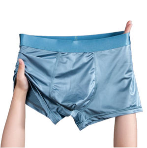 Ropa Interior Masculina de Seda de Hielo para Verano, Transpirable, Delgada, Calzoncillos Boxer de Esquina Plana, Cómodos, Deportivos, Ecológicos, Sin Costuras - Product Image 2
