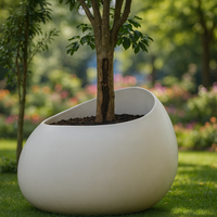 Pot bunga kaca serat FRP besar kualitas terbaik Pot Pot Pot bunga desain klasik dalam ruangan luar ruangan taman rumah Pot buatan