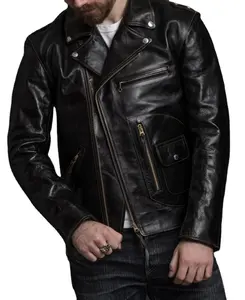 Мужские байкерские куртки из чистой кожи, мотоциклетные куртки хорошего качества, байкерские куртки с застежкой-молнией, ноки, 2024