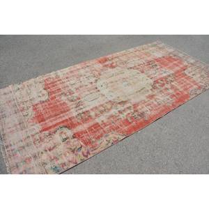 Vintage 4.5 X 9.4ft <b>Red</b> Blue Turkish <b>Wool</b> Eco Friendly Rug Classic Large Area Rectangle Patchwork Dining Room Backed Latex - Product Image 4