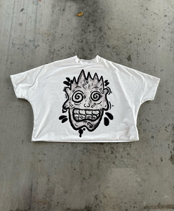 Camiseta desgastada personalizada de manga corta de doble capa lavada estética para hombre, camisetas desgastadas gráficas para hombre con bajo MOQ - Product Image 5