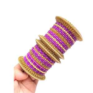 100% High Quality Wedding Wear Custom Design Bridal Bangles <b>Sets</b> Cheap Price Bridal Chura <b>Set</b> at Low MOQ - Product Image 1
