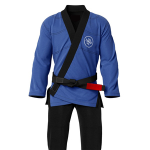 Kimono de Jiu-Jitsu Bleu Furtif et Noir - Uniforme de Compétition Hybride Premium pour des Performances et une Durabilité Optimales - Product Image 4