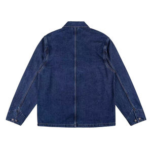 Chaqueta de Trabajo de Mezclilla de Algodón Grueso para Hombre, Estilo Informal, Manga Larga, Cierre de Botones, para Uso Diario - Product Image 6