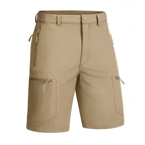 customized Zipper Pockets Summer Quick Dry Shorts Men's Elastic Waistband Outdoor Hiking Short <b>Cargo</b> Trousers - Product Image 3