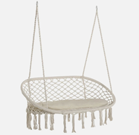 Balançoire suspendue en macramé moderne de haute qualité pour enfants bébé utilisation intérieure/extérieure corde de coton écologique faite à la main