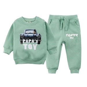 Ensembles de survêtements 100 % coton pour hommes et enfants, personnalisés, été, manches longues, décontractés, imprimés, broderie écologique, haute qualité, sans couture - Product Image 2