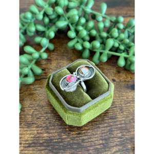 Bague artisanale en argent sterling avec turquoise Mohave, taille 8, sertie clos, pierre naturelle, style Southwest - Product Image 3