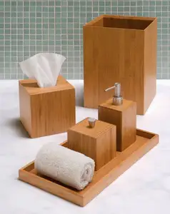 Conjunto completo de toalhas de banheiro de qualidade confiável, suporte personalizado para toalhas, dispensador de tecido/sabão líquido, bandeja para saboneteira, conjunto de banheiro de alta qualidade