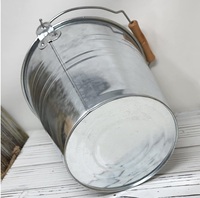 Ember/Bak Cuci Piring Gaya Eropa Kecil dari Baja Anti Karat dengan Gagang, Kapasitas 1-3L, Tahan Lama, Anti Air, Serbaguna untuk Dapur dan Bar