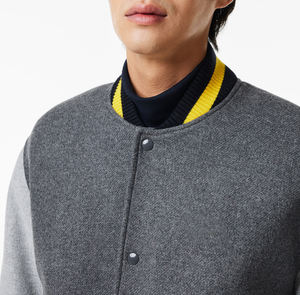 Chaqueta universitaria de lana con parches de chenilla bordados de lana para hombre, chaqueta universitaria de béisbol OEM Letterman - Product Image 5