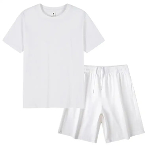Ensemble short et t-shirt unisexe d'été personnalisés, survêtements décontractés, ensemble short et t-shirt à manches courtes, deux pièces - Product Image 4