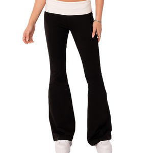 <b>Flare</b> Ribbed <b>Leggings</b> for Women Tummy Control High Waist Crossover Scrunch Butt <b>Leggings</b> Wide Leg Yoga Pants Solid Colors 2026 - Product Image 2