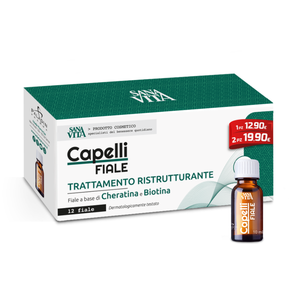 Sanavita, Marca Italiana, Ampollas para el Cabello, 12 Ampollas de 10 ml, Producto Cosmético con Queratina y Biotina para Apoyar la Salud del Cabello, para Distribuidores - Product Image 1