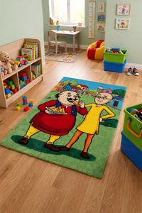 Alfombra de Rompecabezas Hecha a Mano con Diseño Animado Colorido, Lavable y Antideslizante para Dormitorio y Sala de Juegos Infantiles - Product Image 2