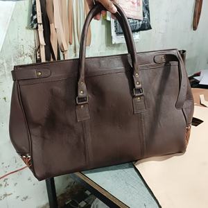 Autumn Bohemian Western Saddle Blanket Weekender <b>Bag</b> Hand Tooled Custom Cow Print <b>Leather</b> Duffle <b>Bag</b> for Women Travel Wholesale - Product Image 5