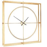 Horloge murale en fer de haute qualité, épaisse, vintage, avec chiffres romains, style Art déco abstrait, surdimensionnée, décoration industrielle pour la maison, avec affichage à aiguilles
