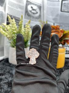 Bague Croix en Argent 925 Sertie de Diamants Moissanite, Bijou Croix Luxe Hip Hop pour Cadeau - Product Image 4