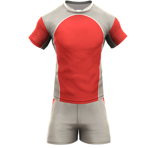 Ensembles d'uniformes de rugby personnalisables de meilleure fabrication 100% Polyester respirant à séchage rapide Service OEM Logo personnalisé et prix des couleurs - Product Image 6