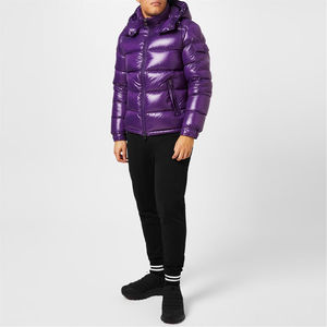 VESTE MATELASSÉE BRILLANTE-Doudoune matelassée violette pour hommes Doudoune d'hiver matelassée avec logo personnalisé pour l'hiver - Product Image 6