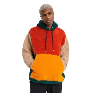 Yeni moda stil özel Sherpa hoodie ultra yumuşak sıcak kış Sherpa hoodie erkekler pamuk polar hoodie