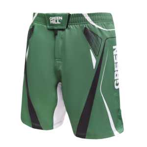 GREEN HILL 2023 Pantalones Cortos de MMA Verdes Personalizados, Ropa Deportiva para Entrenamiento de Combate, Ropa de Gimnasio, Técnica de Sublimación, Elásticos y Lavados - Product Image 1