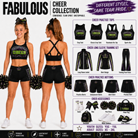 Ensemble de soutien-gorge et short de cheerleading personnalisé avec logo CHEER en strass, dos croisé, short moulant, ensemble d'entraînement de cheerleading