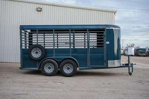 Nous Offrons le Meilleur Prix pour les Remorques à Chevaux Calico 6' X 16' Remorque pour Bétail GVWR 3175 Remorque Agricole Double Essieu Boîte Cage Meilleur Prix - Product Image 2