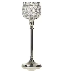 Bougeoir pilier en aluminium poli de luxe support élégant pièce maîtresse de noël boîte d'emballage de qualité supérieure décor à la maison métal de qualité supérieure - Product Image 1