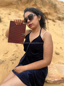 New Real Hand Tooled Embossed Leather Bronze Clasp Lock Journals Boho Traditional Vintage Leather Lock <b>Travel</b> Poetry Journals - Product Image 2