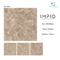 Carreaux de sol en porcelaine émaillée de luxe, finition mate, style espagnol, 600 mm x 600 mm, aspect marbre industriel, carreaux à veinage doré pour villa