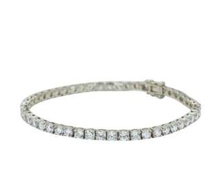 VVS1 Lab Grown Diamond Tennis <b>Bracelet</b> Luxury <b>925</b> <b>Silver</b> 2mm-7 Inch Sizes Rhodium-Plated Women <b>Men</b> Manya Sells Services G Color - Product Image 6