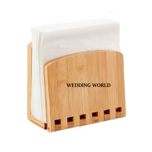 Customized Handmade Tabletop Wooden Napkin Holder Classic Stylish Fancy Wood <b>Tissue</b> Holder Packaged in Carton - Product Image 2