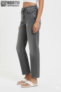 Jeans en denim 100% coton pour homme, coupe droite, extensible, bleu foncé, noir, de haute qualité, léger, printemps, vente en gros, OEM - Product Image 4