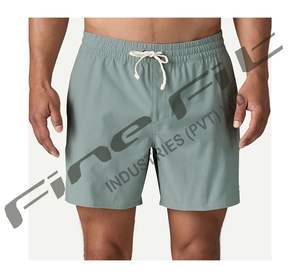 กางเกงขาสั้นลำลองสำหรับผู้ชายเอวยางยืดแห้งเร็วและระบายอากาศได้ดีออกแบบลายพื้นสำหรับใส่กลางแจ้ง - Product Image 1