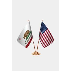 Banderas de California y de los Estados Unidos - Banderas de aluminio con impresión digital - Product Image 2