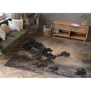 Alfombra Estampada Inspirada en la Naturaleza: Animal Salvaje, Antideslizante, Suave, Decoración Rústica, Alfombra Suave No Tejida - Product Image 2