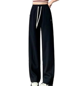 Women's <b>High</b> Waisted Boot Cut Casual Sports Pants <b>Elastic</b> <b>Waist</b> Loose Fit Anti-Wrinkle Winter Flat Velvet <b>Trousers</b> - Product Image 6