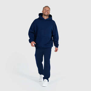 Sweat à capuche pour homme en molleton 100% coton de haute qualité, grammage lourd, logo imprimé personnalisé, plusieurs couleurs, épaules tombantes, sweat à capuche d'hiver - Product Image 2