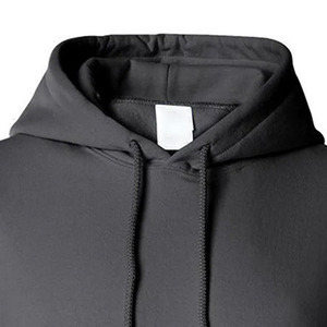 Sweat-shirt à capuche en molleton épais respirant pour homme, tissu en molleton de coton, diverses couleurs, broderie unie, cordon de serrage - Product Image 4