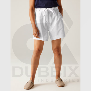 กางเกงขาสั้นผ้าฝ้าย100% สำหรับผู้หญิงกางเกงขาสั้นผ้าฝ้ายพิมพ์ลายสีออกแบบโลโก้ได้ตามต้องการ - Product Image 3