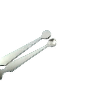 Pince à épiler en acier inoxydable de qualité professionnelle 11.5 cm avec perles tenant des pinces Instruments de perçage corporel mat brillant - Product Image 4