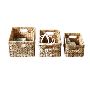 Eco-Friendly <b>Water</b> Hyacinth Basket Handles for Easy <b>Carrying</b> Home Organization Beautiful Decoration for Ms. Cherish Agricultural - Product Image 1