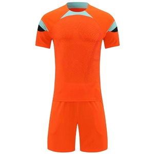 Maillot de football rouge à manches courtes imprimé de numéro de nom personnalisé pour hommes ensemble enfants Orange adulte chemise de sport respirant Football - Product Image 6
