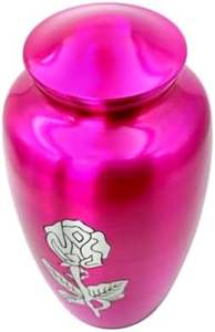 Urnas de cremación de aluminio de lujo hechas a mano con rosas, caja para adultos, urnas de recuerdo, funeral para cenizas - Product Image 2