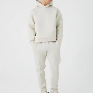 Winter Season Oversized Drop Shoulder <b>Hoodie</b> and Jogger Set <b>Lightweight</b> Cotton Fleece Baggy Tracksuit Streetwear 2 in 1 for Men - Product Image 4