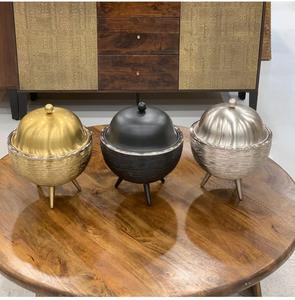 Vente chaude de luxe Design moderne rond chauffe-plats or argent noir chauffe-plats marmite S. acier métal vaisselle Offre Spéciale - Product Image 1