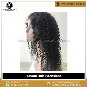 100% Raw Unprocessed Virgin Human Hair Deep Curly 4x4 Closure Human Hair Extension <b>Wigs</b> at Minimal Price From Indian Vendor - Product Image 3