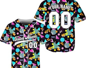Sublimación personalizada Retro rayas llanura béisbol Jersey suave algodón poliéster mezcla para béisbol y softball desgaste - Product Image 2