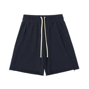Shorts décontractés tendance pour hommes 100% coton molleton style streetwear Shorts pour hommes Coupe ample Vêtement décontracté Couleur unie Respirant - Product Image 6